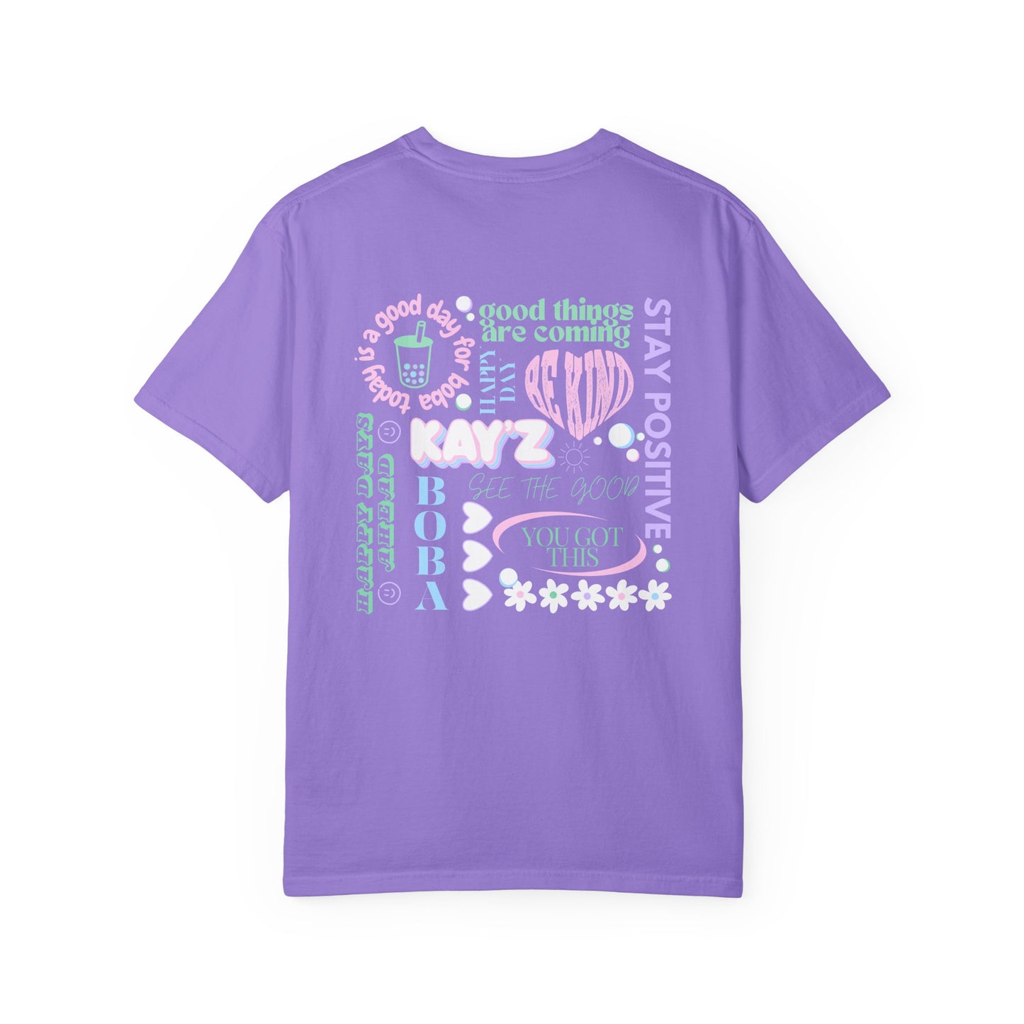 Vibrant Unisex Graphic Tee with Positive Vibes | Casual Wear, Gift for Friends, Summer Style, Inspirational Apparel, Boba Lover's Shirt