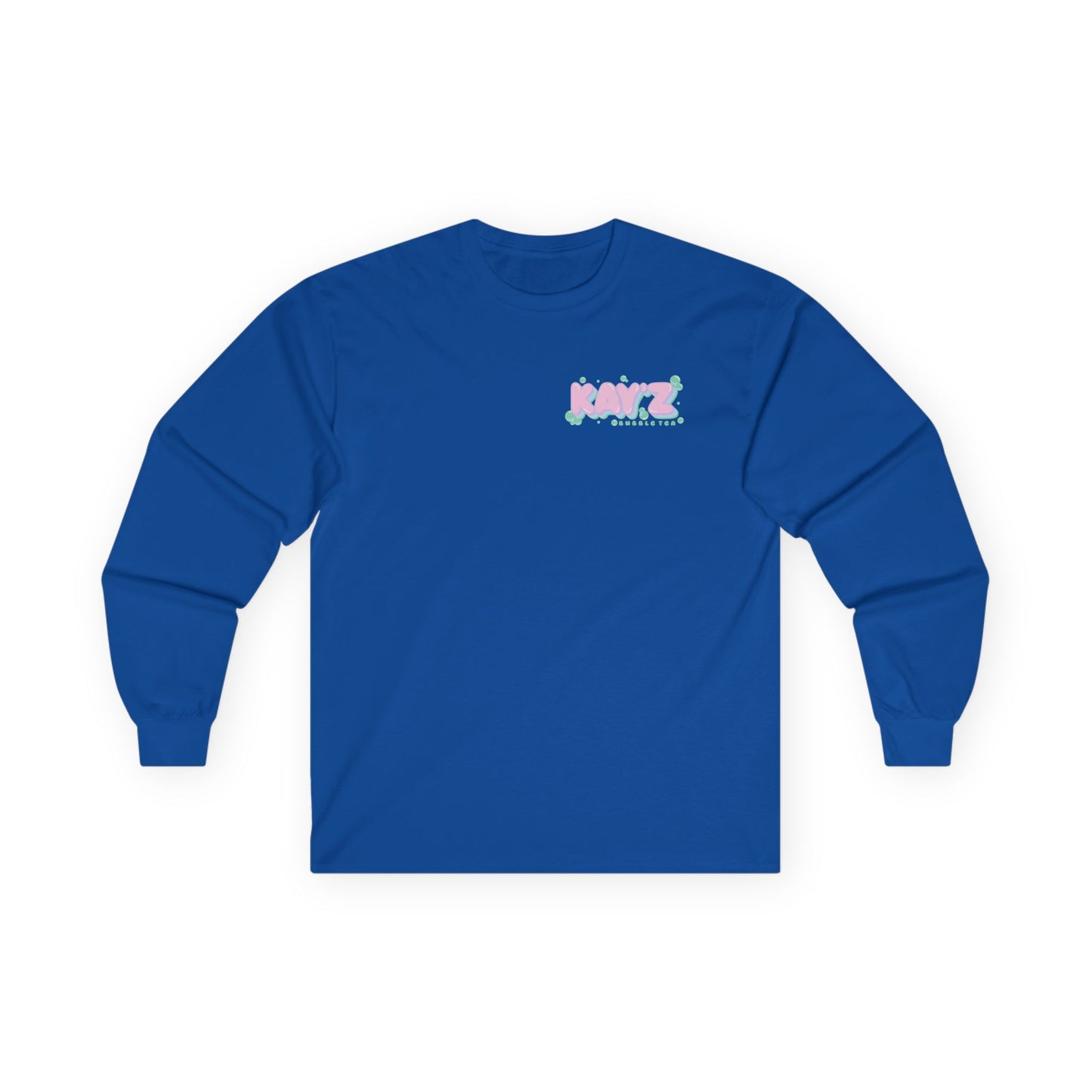 Kay'Z Inspirational Unisex Long Sleeve Tee (Blue Lettering)