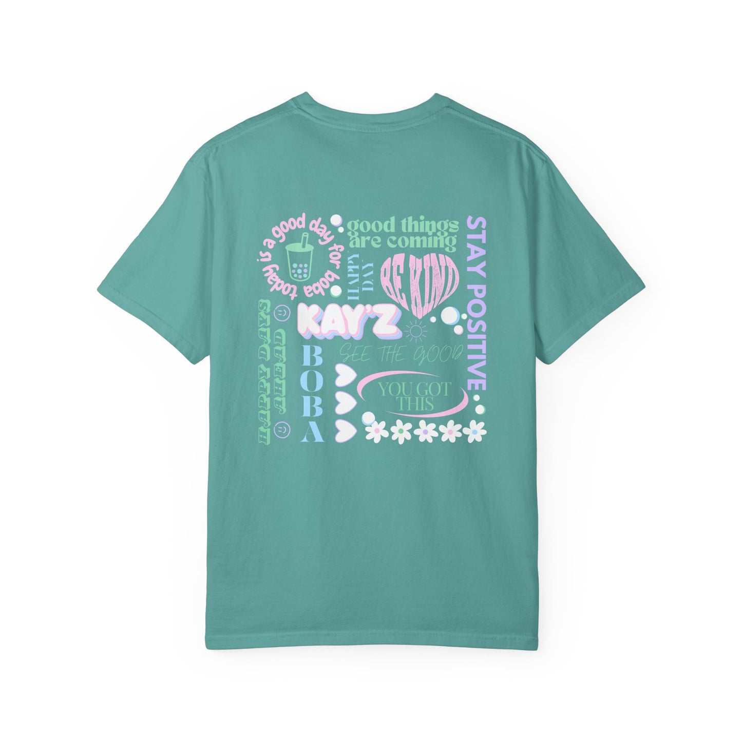 Vibrant Unisex Graphic Tee with Positive Vibes | Casual Wear, Gift for Friends, Summer Style, Inspirational Apparel, Boba Lover's Shirt