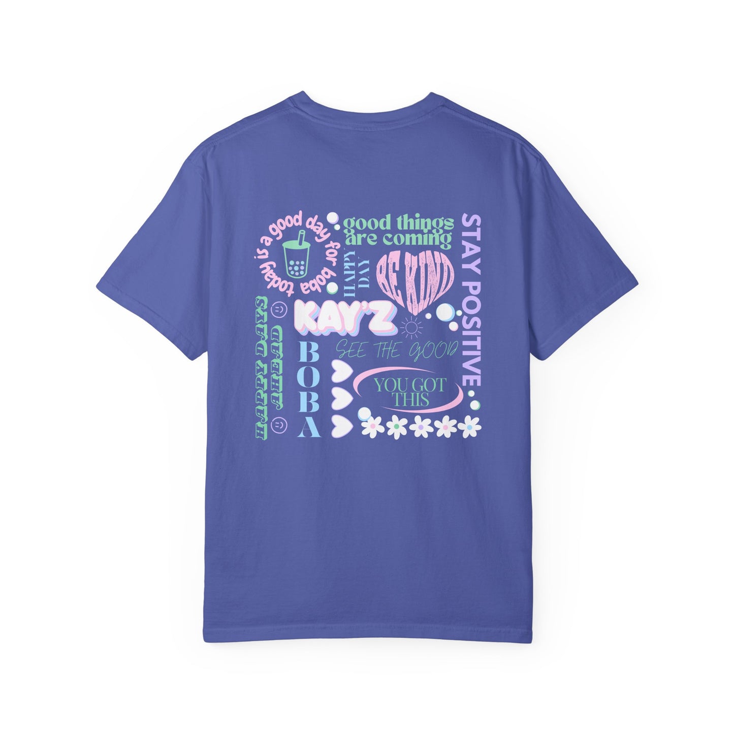 Vibrant Unisex Graphic Tee with Positive Vibes | Casual Wear, Gift for Friends, Summer Style, Inspirational Apparel, Boba Lover's Shirt